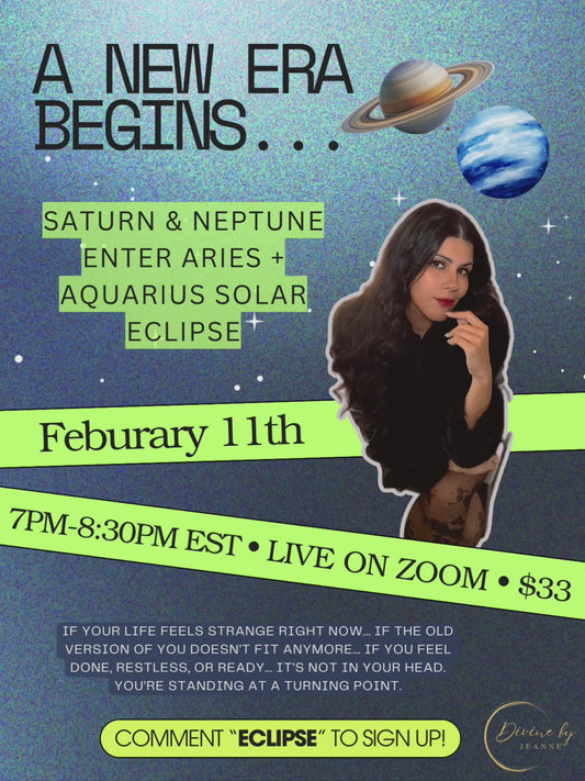✨ SATURN & NEPTUNE IN ARIES / AQUARIUS SOLAR ECLIPSE WORKSHOP✨